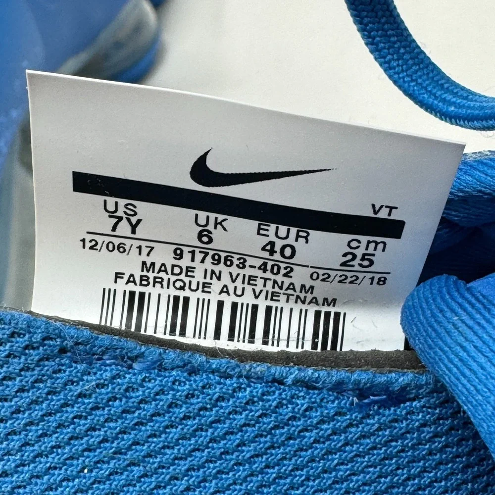 Nike Trainers Air VaporMax GS Gym Shoes Military Blue 917963-402 Youth Size 7